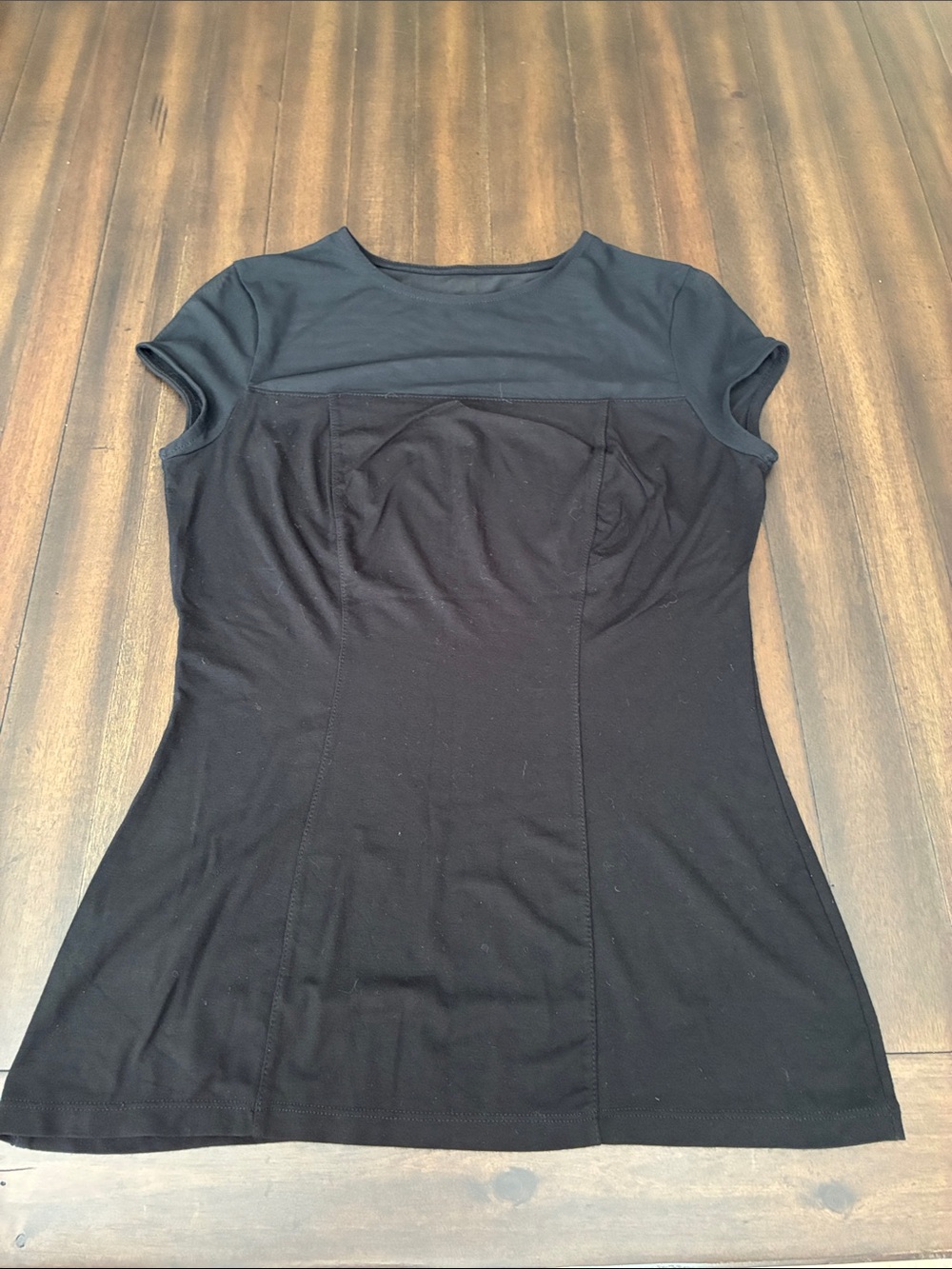 Cache Black Short Sleeve Scoop-Neck Tee